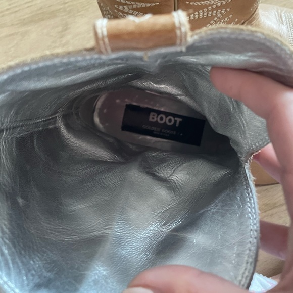 Golden Goose wishstar 50 mm cowboy boots in nude leather - Picture 9 of 14